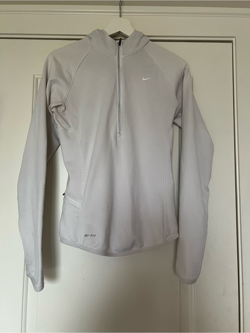 Nike White Dri-FIT Performance Quarter-Zip